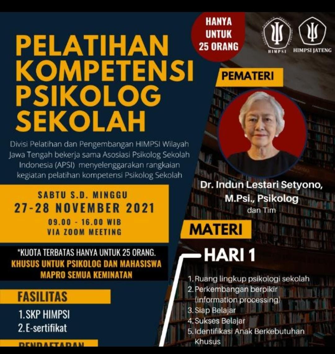 Flyer kompetensi psikolog pendd